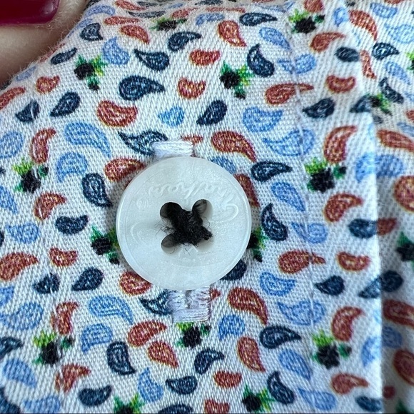 Robert Graham Modern American Micro Paisley Button Down Shirt Large Tailored Fit - Picture 8 of 14